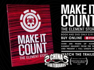 Element发布《MAKE IT COUNT》图册 & DVD