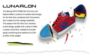 CONS: KA-ONE VULC注入NIKE LUNARLON科技