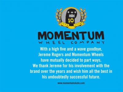 Jereme Rogers离开Momentum