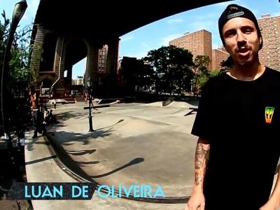 Luan Oliveira 纽约滑板的一天，猛快高飘远依旧