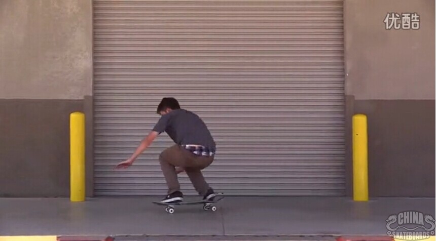 滑板 动作 教学 Frontside Heelflip Braille