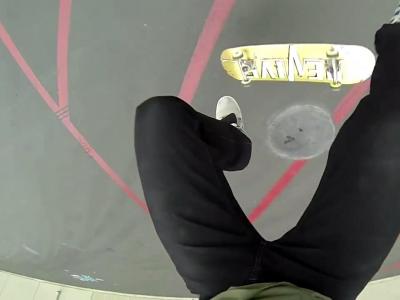 滑板招式超带感第一视角大放送