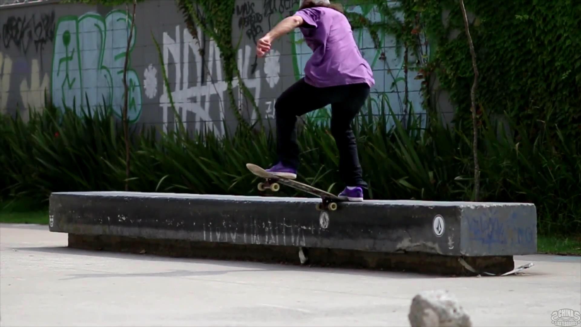 Nollie Noseslide 巴西 滑板 道具 动作 教学 中国滑板网