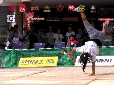 超级卡哇伊！日本小女孩自由式滑板竞技赛，实力派卖萌