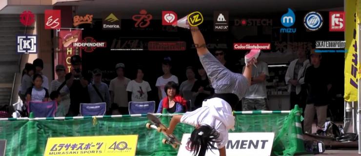 超级卡哇伊！日本小女孩自由式滑板竞技赛，实力派卖萌