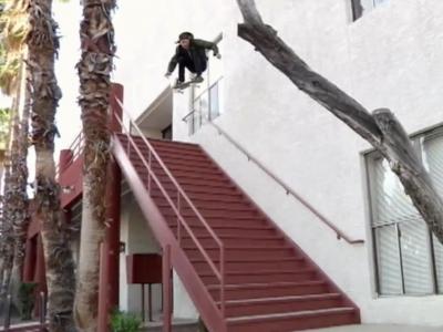 跳楼机Aaron Jaws 滑板的一天，完成210个楼梯