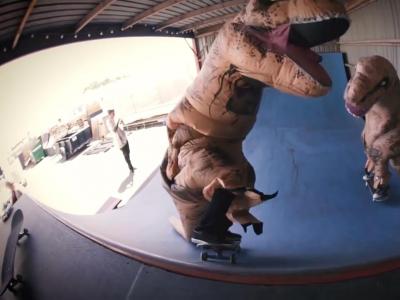 趣味滑板视频：当霸王龙霸占了OC Ramps的仓库