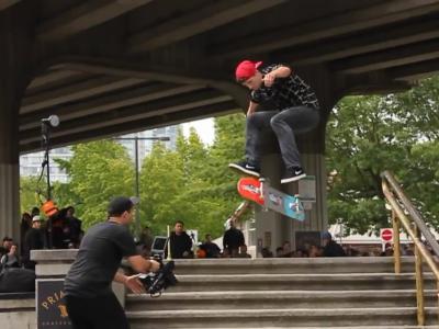 Primitive滑板团队加拿大巡回视频之温哥华板场DEMO