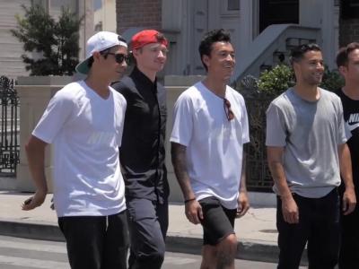 Nike SB全明星滑手&App获胜者in派拉蒙电影工作室助阵世界滑板