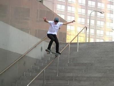 日本滑手Yuto Horigome洛杉矶经典地形20级斜杆5-0挑战