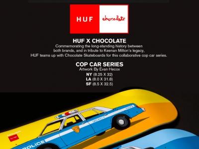  HUF X Chocolate 「警车」系列合作款板面发布