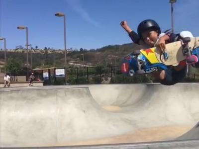 【小鬼当家】日本8岁滑板小女孩Sky，一颗燃起的新星！