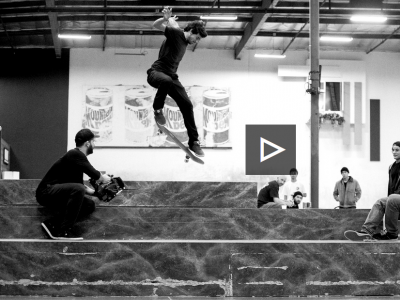 Trevor McClung 反脚Frontside 360挑战整个Berrics板场