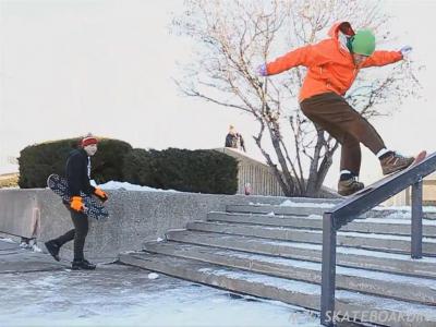 下雪也照玩！2016雪地滑板最佳动作合辑！