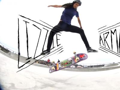 女神Lizzie Armanto-帅气Kickflip滑板动作教学！