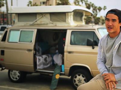 洛杉矶市区的陶渊明，住在面包车里的职业滑手-Justin Burbage