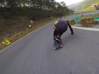 2017阿里郎山长板速降赛，超刺激第一视角感受速度与激情