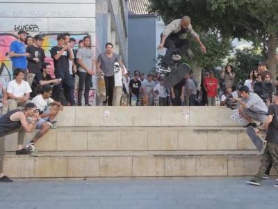 滑板天堂巴塞罗那-Cash for Tricks赛事轰炸经典大三阶