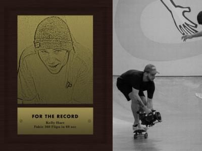 滑板记录:Kelly Hart一分钟Fakie 360 Flips动作挑战！