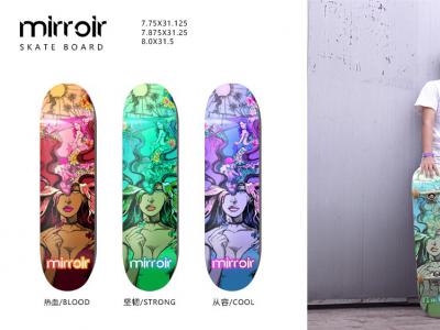 国内女子原创滑板品牌，mirroir首个系列板面全新推出。