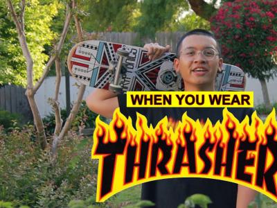 如果不是滑板的人穿Thrasher...