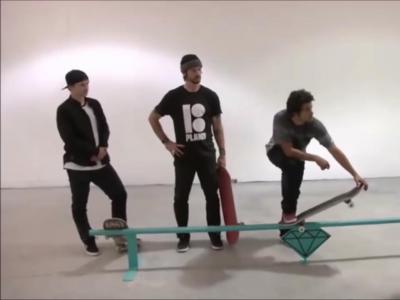 Shane Oneill, Chris Cole,P-rod三人玩杆上S.K.A.T.E