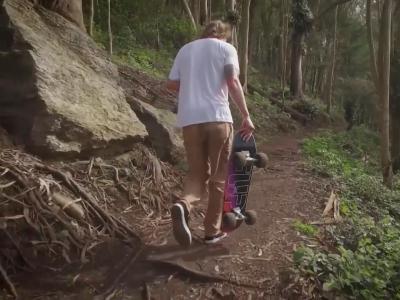 真正的野地形，Tyler Quigley在深山丛林里玩滑板！