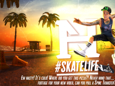 Nyjah Huston的签名款滑板手游——#Skatelife