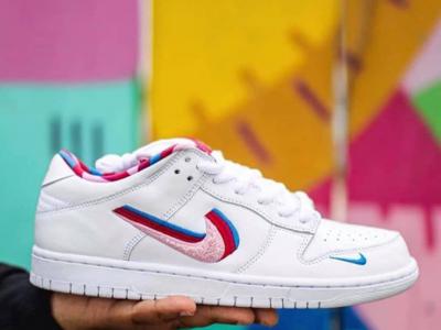 独特的叠色艺术风格，荷兰大师Parra X Nike SB Dunk高清实物图